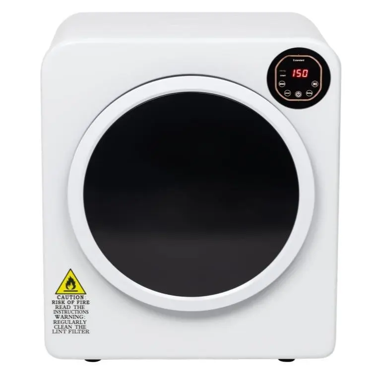 【Summervibes】Ubesgoo Portable Laundry Dryer, 3.22 cu ft Compact Laundry Dryer, 13.2LB Front Load Stainless Steel Clothes Dryers W/Exhaust Pipe, LCD Control Panel & Cycle Status Light, for Apartment, RV, Home, Dorm