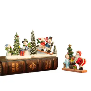 Christmas window decorations, home Christmas decorations, Santa Claus crafts, ornaments, micro landscape decorations