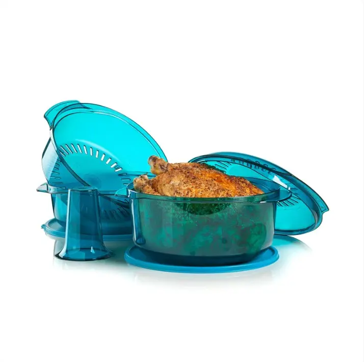 Tupperware Microwave Stack Cooker Set - 4-in-1 Casserole for Meat Cakes Dips Sauces - 30-Minute Meal Prep Energy-Saving Easy Clean-Up Compact Storage Perfect for Home Cooking