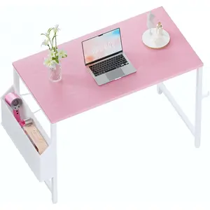 32 Inch Computer Desk for Small Spaces with Storage Bag, Home Office Work Desk with Headphone Hook, Small Office Desk Study Writing Table