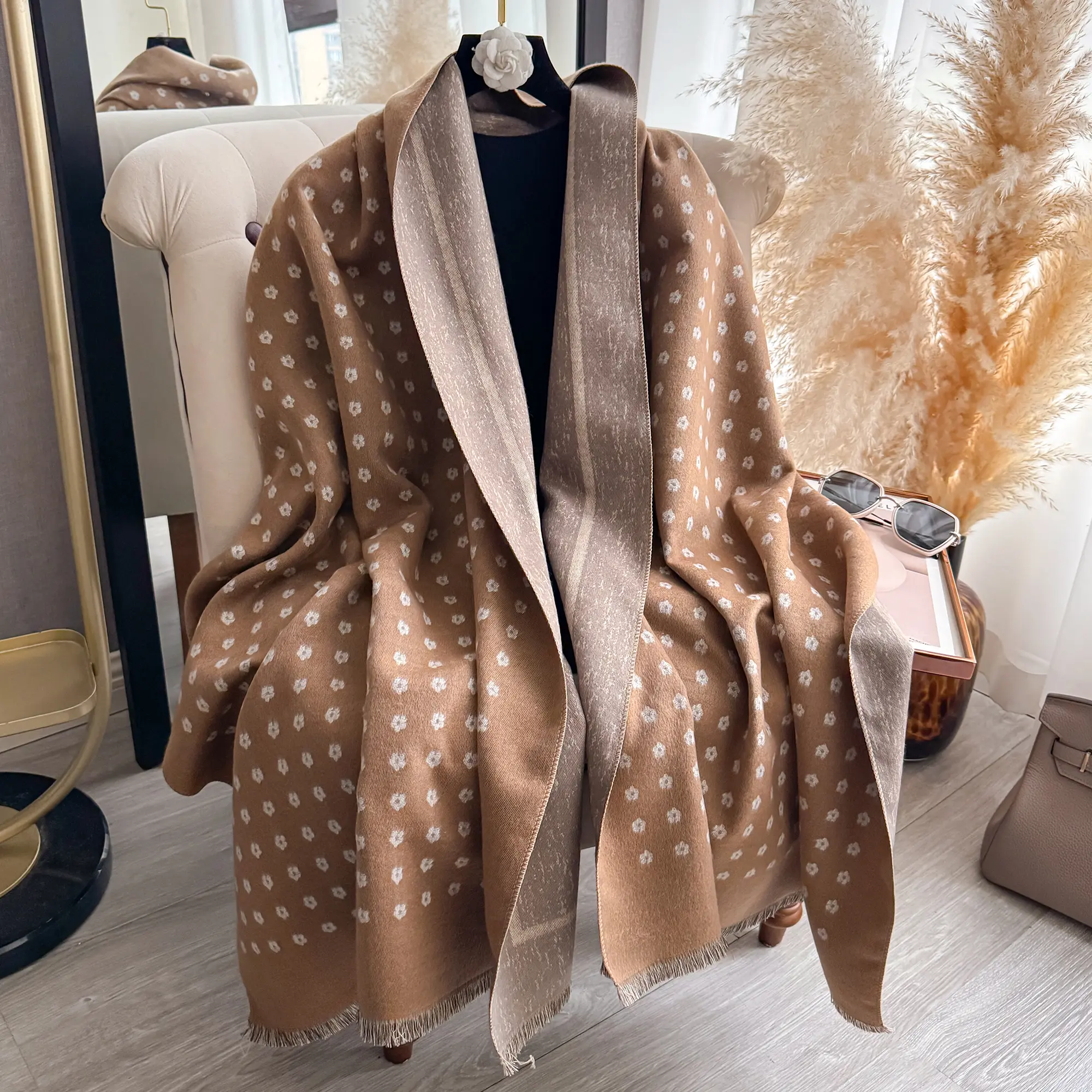 Women's Mohair Cold Weather Wrap Scarf