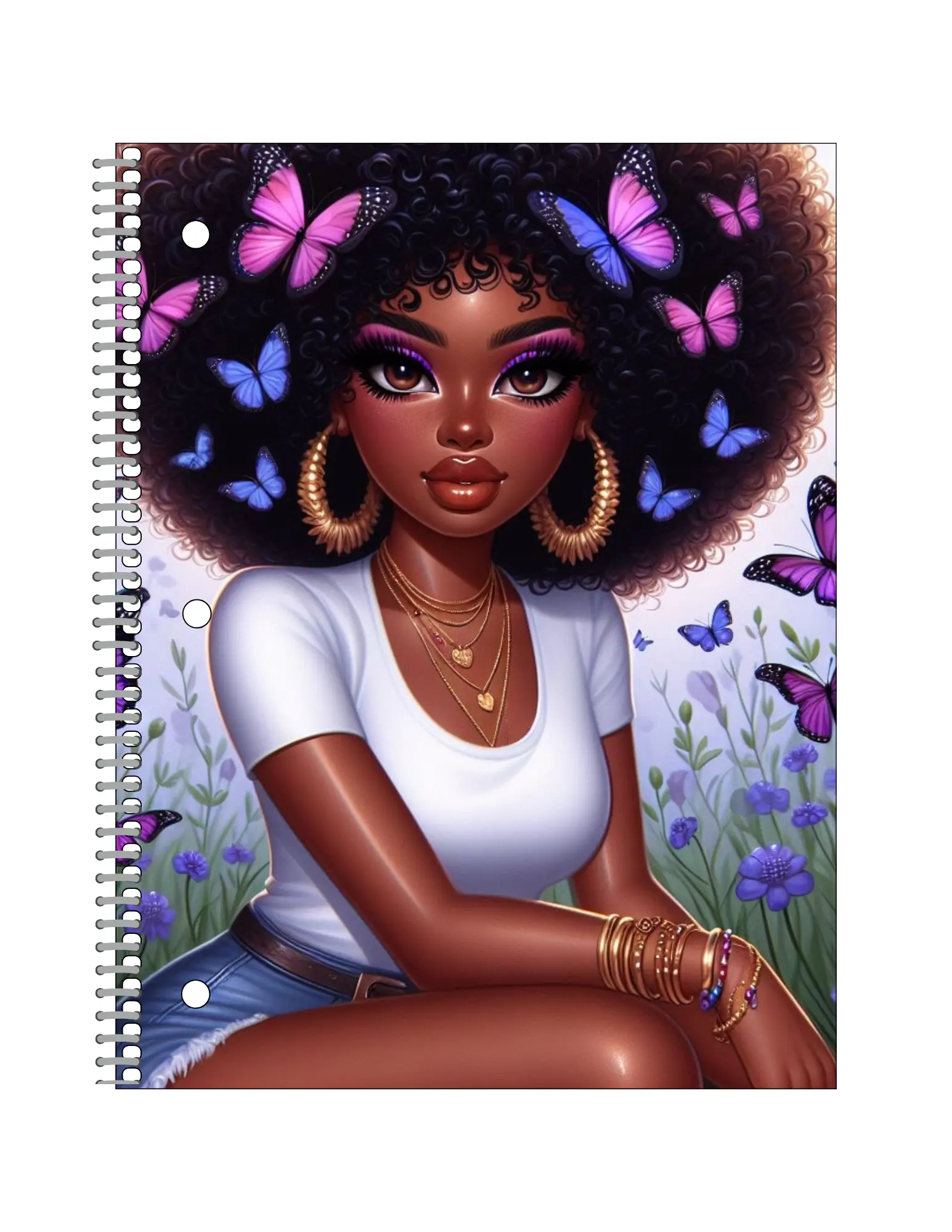 Afro Butterfly  Notebook