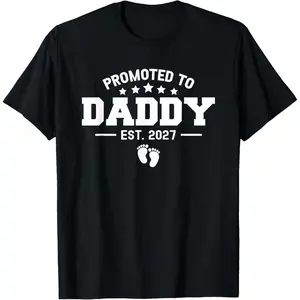 Promoted to Daddy 2027 Baby Pregnancy Announcement New Dad T-Shirt