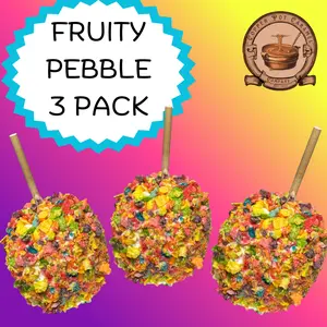 FRUITY PEBBLE 3 PACK! GOURMET CARAMEL WITH FRUITY, WHITE CHOCOLATE AND CARAMEL