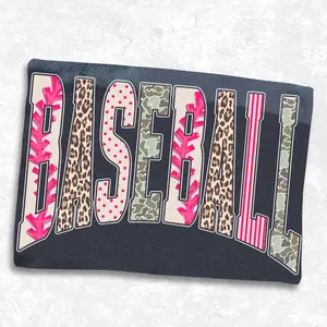 Retro Baseball Game Day Shirt, Baseball Stripes Leopard Pink T-Shirt, Camo Baseball Distressed Varsity Shirt, Game Day Baseball