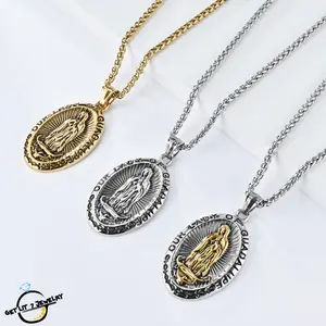 New Retro Virgin Mary Pendant Necklace | Fashion Accessory | Hip-Hop Style | Retro Style | Party Jewelry | Trendy Accessory | Holiday Gift | Daily Decoration | Gifting Selection |