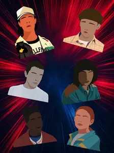 Stranger Things Character Vinyl Stickers - Waterproof, Durable Mobile Phone Accessories for Smartphones, Laptops