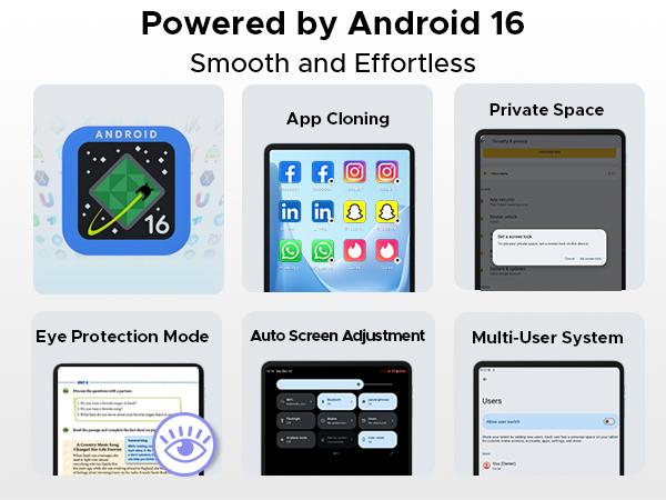 P11 Pro 11" Tablet, Android 16, 48GB RAM + 128GB, 2.4K 90Hz Display, 8800mAh Battery, Octa-Core, Dual Speakers, WiFi 5, AI