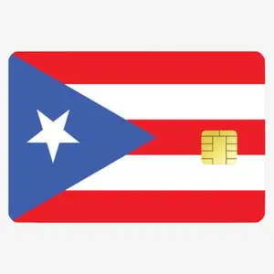 Estiker de tarjeta - Bandera de Puerto Rico