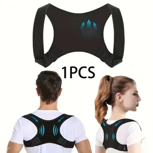 Unisex Spinal Correction Belt, Adjustable Breathable Shoulder Back Support Brace, Posture Corrector for Hunchback Relief
