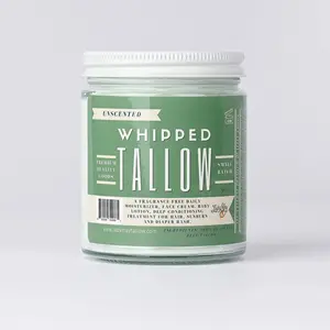 Unscented Whipped Tallow, 100% Grass Fed Beef Tallow Moisturizer