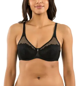 Parfait Luxlacy Unlined Underwire Bra (P9002) - Black