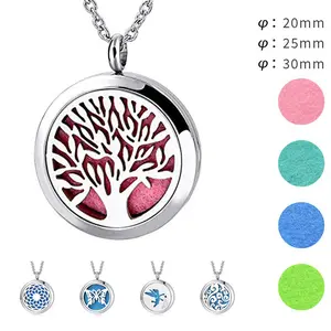 GAbriel  316L Stainless Steel Scent Necklace Locket Pendant,Mother's Day Girlfriend Wife Gift,With Gifebox