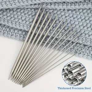 65-Piece Dual-Ended Knitting Needle Set, 15cm Stainless Steel Yarn Needles, Ideal for DIY Crafts, Beginner Knitting Projects