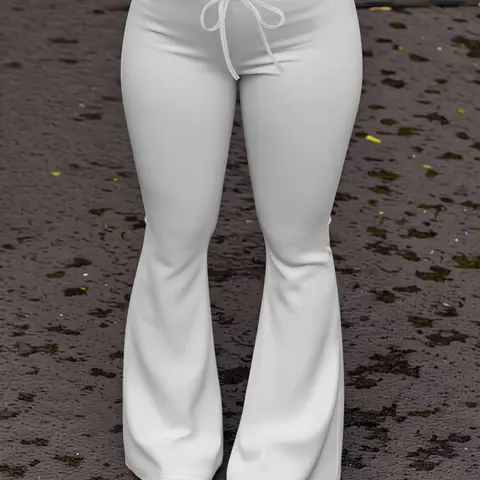 Women's Streetwear Yoga Pants, Activewear Bottoms, Casual Long Wide Leggings, Fitted Drawstring Waist, All Seasons Wear, H-Type Silhouette, Knitted Sports Pants, Casual Athleisure Pants, Fitness Pants