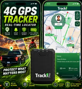 Tracki Pro GPS Tracker for Vehicles Magnetic Waterproof 4G LTE Car Tracker with Long Life Battery Up to 7 Months Unlimited Distance Smart Alerts Hidden Tracking Device