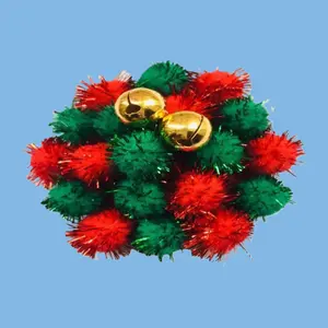 Christmas Nipple Covers Red Green Color Balls With Bells Reusable Underwear Accessories Chest Stickers