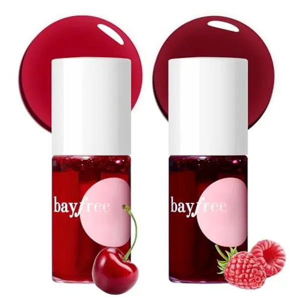 bayfree Lip Tint Stain Set, 2 PCS Korean Water Tint Lightweight Non-sticky, Waterproof Long Lasting Liquid Blush & Lip Stain, Transfer-Proof, Matte Finish Lip Color Makeup (made into jam)