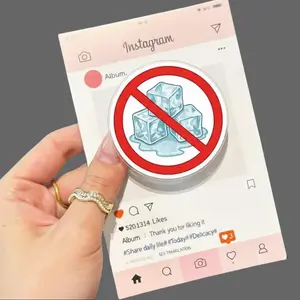 No Ice Abolish ICE Phone Grip Stand - Prohibited Ice Cube Social Justice Statement Griptok - Human Rights Advocacy Accessory - Universal Phone Holder