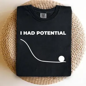 Dr. Grace's I Had Potential Comfort Colors Shirt: Pigment-Dyed Vintage Tee Infused with Project Hail Mary Vibes, Perfect Ryan Reynolds Fan Gift, Unisex Rocky Hail Mary T-Shirt in Soft Cotton Relaxed Fit for Effortless Casual Streetwear