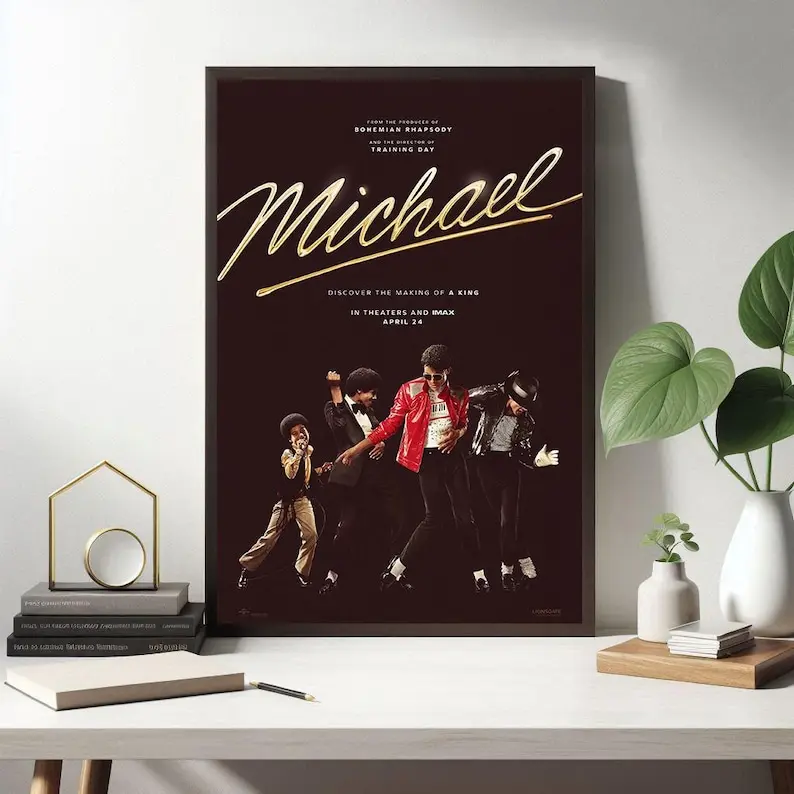 Michael Movie poster, Room decoration, Movie art, Gift for movie fans