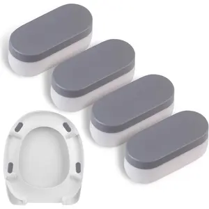 Universal Toilet Seat Bumpers, Suitable for Bidet Kits, 4 Pack Toilet Seat Spacers, Compatible with  Toilet Models, Equipped with Durable Adhesive