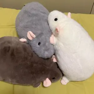 Cute 35/50cm Mouse Doll Cartoon Plush Flower Branch Rat Doll Soft Oversized Animal Figure Kid Gift Birthday Stuffed&Plush Animal