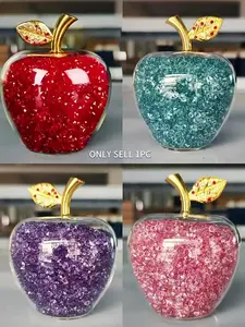 Christmas Creative Crystal Apple Ornament Gift, Perfect Birthday Present for Girlfriend Wife Bestie, Home Decor, Office Decoration, Room Decoration Ornaments