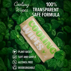 Cooling Wipes for Summer – Large-Size Refreshing Towels, Instant Cool Feeling, Outdoor Heat Relief, 4 Individually Wrapped, Gentle & Non-Irritating