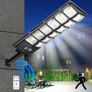 504 LED Solar Street Lights Outdoor, Motion Sensor Solar Parking Lot Lights Dusk To Dawn, 3 Modes, Bright Waterproof Solar Security Lights, Remote Control, Solar Flood Light for Garden, Pathway Lighting Wireless