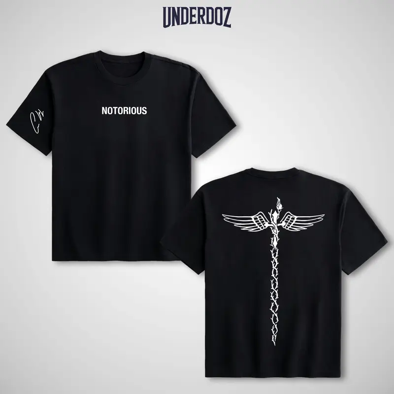UFC Conor McGregor Notorious Unisex Cotton Round Neck Short Sleeve Tops - Men's Casual Streetwear Soft Sports Graphic Fabrics Apparel for UFC Fans, XXL, All Seasons, Cold Wash, 7-Day Return/Exchange, Do Not Dry Clean, Affordable Fashion, Shortsleeve