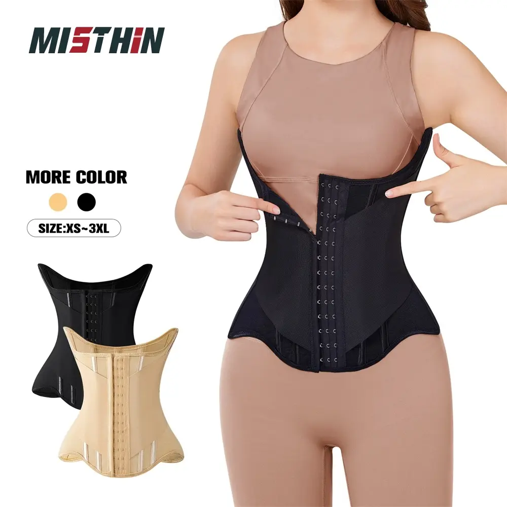 MISTHIN Women's Plus Size Waist Trainer, Double-Wrap Tummy Control Shapewear, Polyester Compression Cincher, Waist Trainers, Shaper Waist Trainer