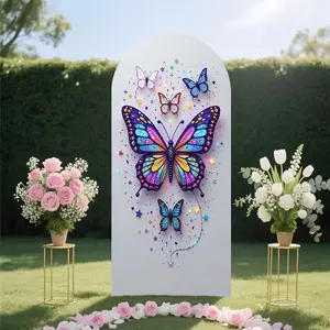 [Arch Backdrop] Butterfly Arch Backdrop (stand not included), Butterfly Props, suitable for graduation celebrations, wedding decorations, holiday decorations, durable materials, and easy installation, Banners