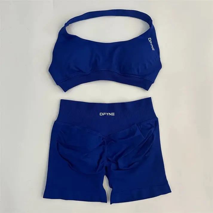 DFYNE Impact Bra & Short Set – Seamless Sculpting Gym Outfit for Women