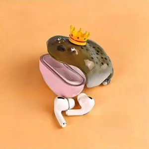 Fun Unique Handcrafted Ugly-Cute Frog AirPods Case - Shockproof Protective Cover Compatible with AirPods Pro, 2nd, 3rd & 4th Generation