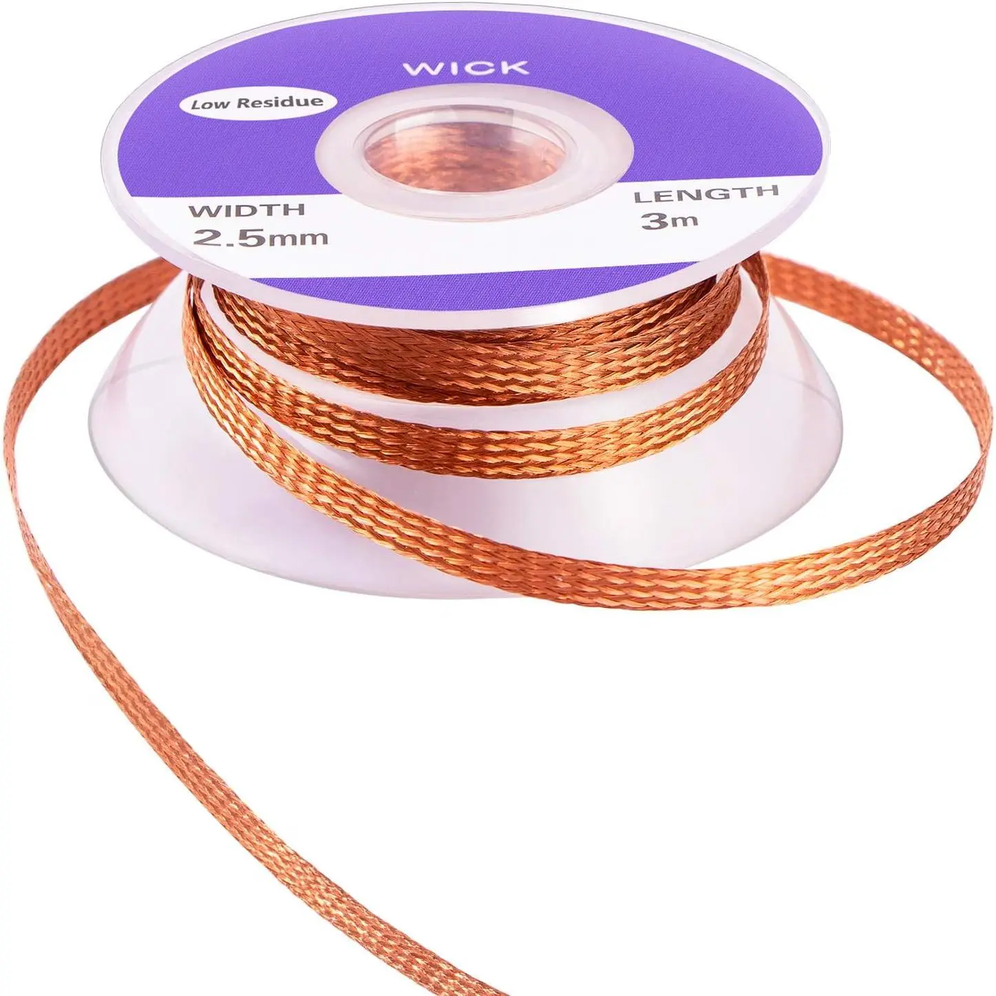 Solder Wicks, No-Clean Solder Braided Wicks Desoldering Wicks Solder , 0.1 Inch Width 3 Meter Length