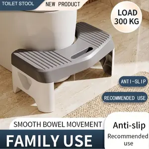 Premium Toilet Stool Squat for Adults, Non-Slip Squatting Poop Stool for Bathroom, Portable Toilet Pooping Stool for Adult/Kids, Ergonomic Step