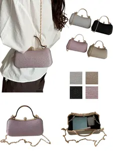 Elegant Evening Handbag for Women, Sparkling Rhinestone Design, Chain Shoulder Crossbody Bag, Perfect for Daily Commute and Parties