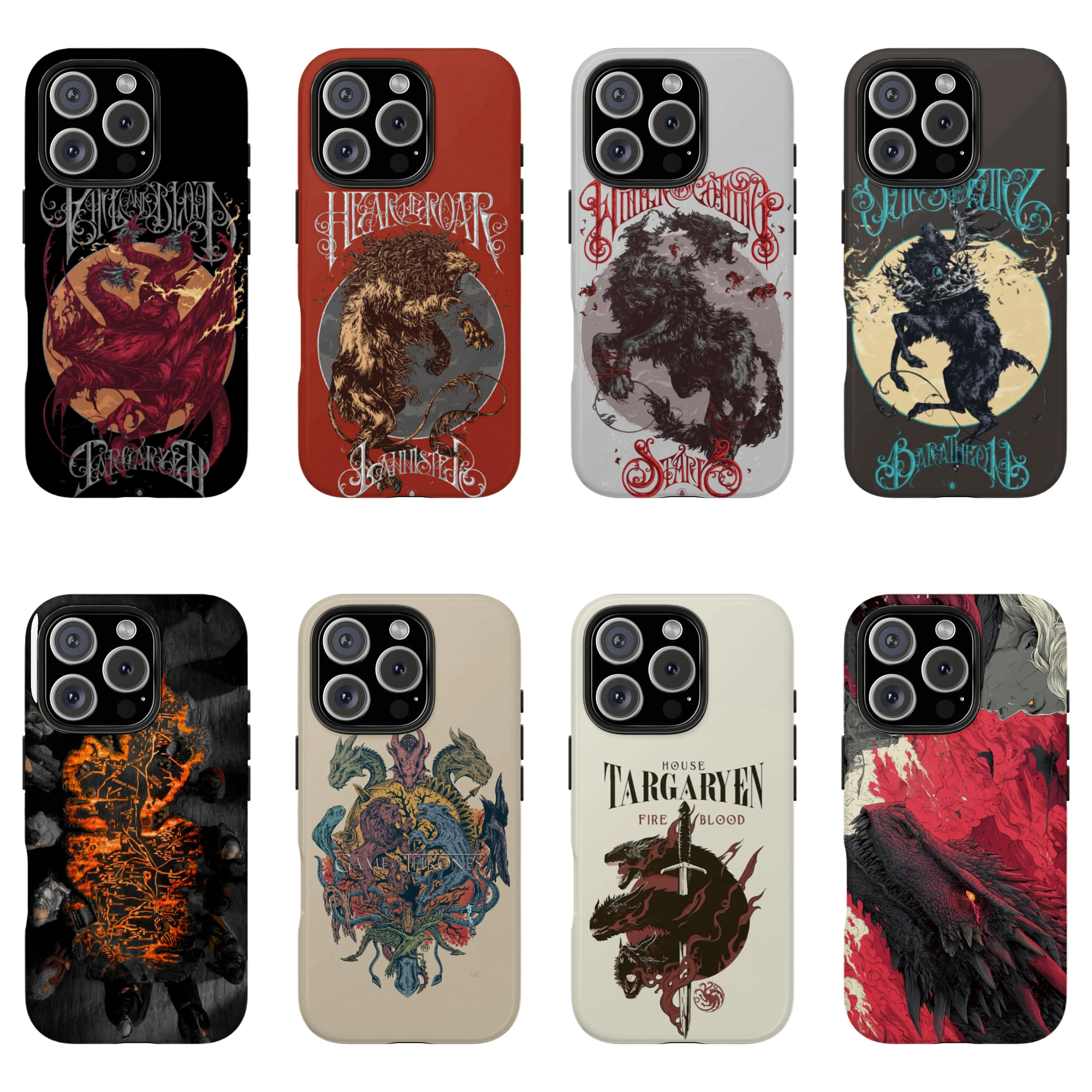 House Of The Dragon Phone Case For iPhone17, 16,15,14,13,12,11,Pro,Max,Plus,Mini,SE Black Candy Matte Shockproof Cover