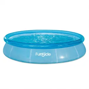 Funsicle 12'x30" Sea-Thru QuickSet Inflatable Ring Top Outdoor Above Ground Pool