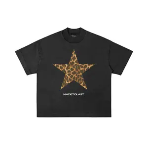 MADETOLAST Leopard Star Black Oversized Tee