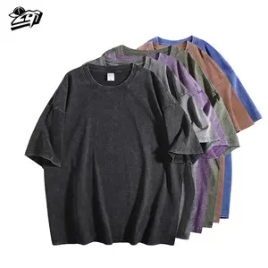 Men's Oversized Cotton T-Shirts Loose Fit Vintage Washed Tee Unisex Short Sleeve Casual Shirts Tops  Womenswear Summer Basic