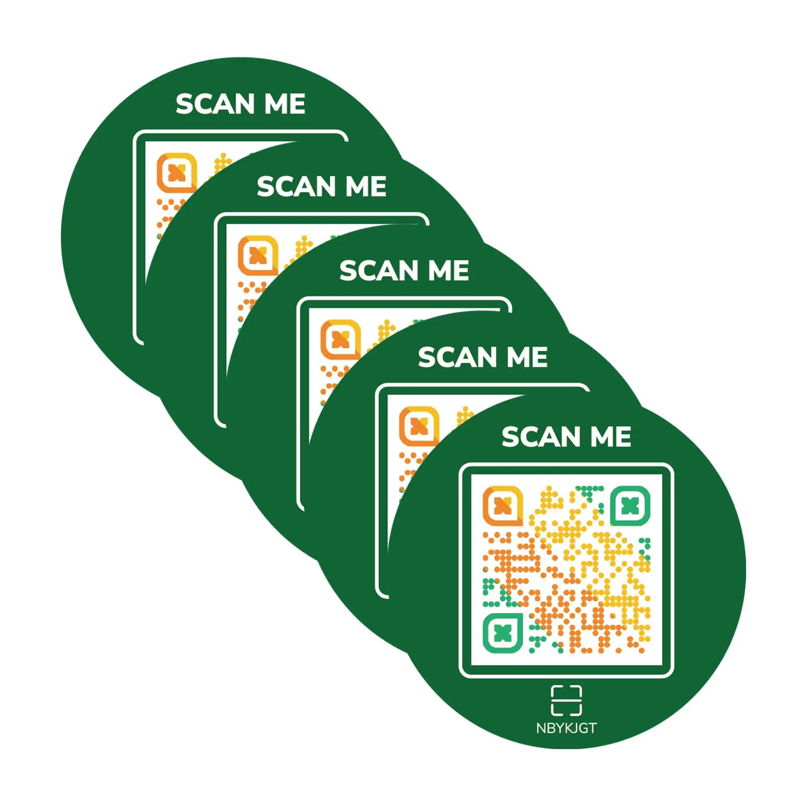 Round Sticker dark-green-5