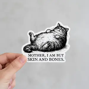 Funny Chonky Cat & Cowgirl Frog Sticker Pack – Meme Vinyl Stickers, Cat Mom Gift, “What The F#ck, Over” Funny Decal for Laptop, Water Bottle, Car