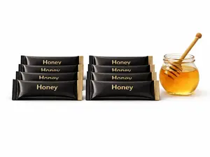 Amircle Black Edition Honey Sachets 12 x 15g – Sleek Travel Packs | Miel Natural packet