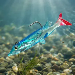 Glow in the Dark Soft Lure Set: Lifelike Fish Design, Universal Fresh & Saltwater Swimbait for Bass Trout Zander Perch. Topwater Fishing Lures Tackle for Outdoor Angling.