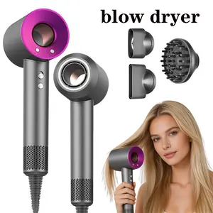 Hair Dryer, High-Speed Travel Blow Dryer for Fast Drying, & Concentrator & Diffuser Professional 200 Millions Ionic Hair Dryers for Women with 4 Temp & 3 Speed Mode, Low Noise Compact Hair Dryer for Men