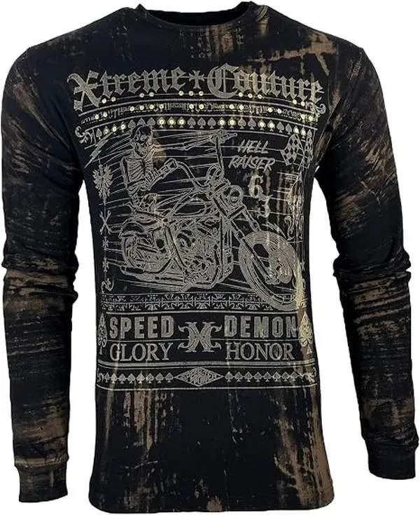 Xtreme Couture by Affliction Men's Long Sleeve T-Shirt Speed Demon