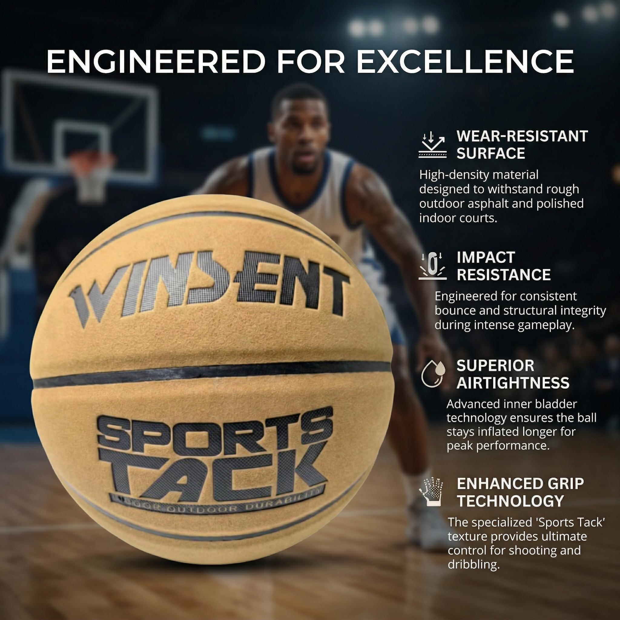 Premium Suede Basketball , Sweat-Absorbent Non-Slip, Pro-Level Performance for Training & Games