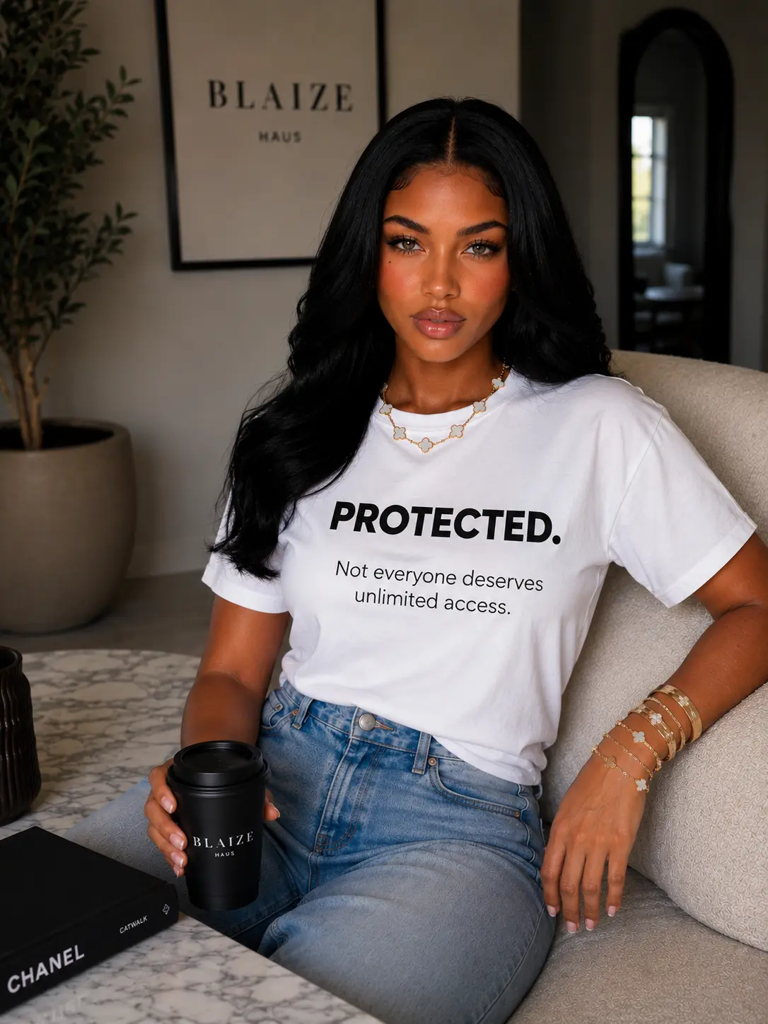 PROTECTED. | Comfort Colors® 1717 Tee | Minimalist Statement Shirt | Quiet Luxury Graphic Tee